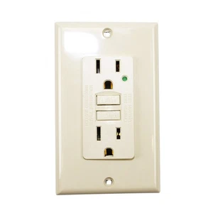 ROYAL PACIFIC 9215-IV DECORA GFCI GFI DUPLEX RECEPTACLE OUTLET, IVORY - Picture 1 of 3