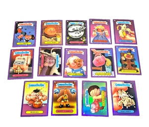 🔥 Epic 2024 GPK Chrome 7 PURPLE Lot! Garbage Pail Kids 14 Cards Total! No Dupes - Picture 1 of 3