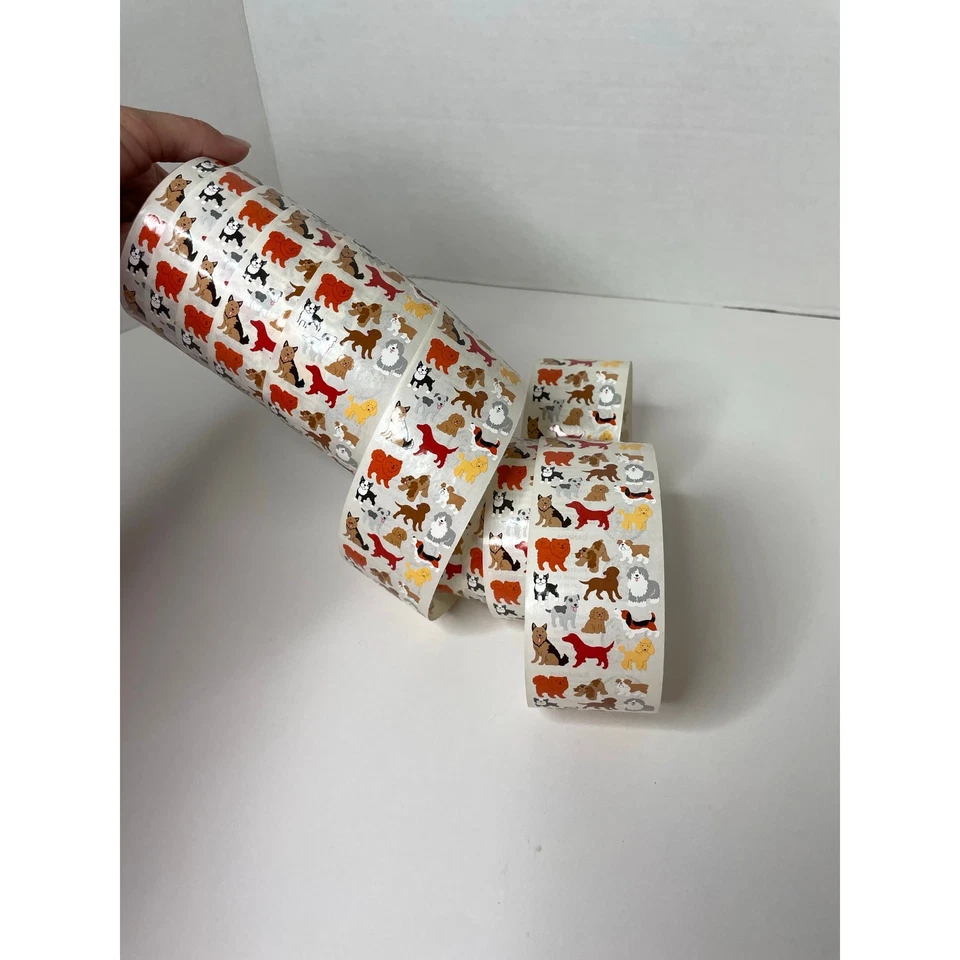 Vintage Sandylion Sticker Roll 55+ Square Sheets Dogs Open Mod - Image 1 of 4