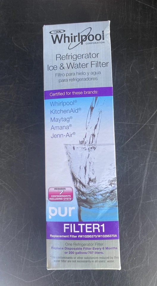 whirlpool W10295370/W10295370A Pur Filter1 Refrigerator Water Filter Replacement