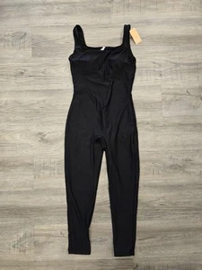 Popilush Shapewear Jumpsuit Womens Large Black Square Neck Slimming Workout - Picture 1 of 13