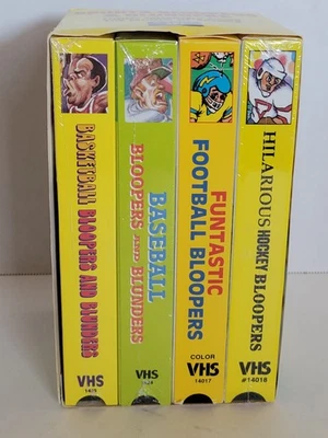 Vtg. 1994 Sports Bloopers & Blunders VHS Set Football Baseball Hockey Basketball Foto 1 de 4