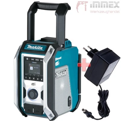 Makita Akku-Baustellenradio 12Vmax.- 18V DMR115 DAB+ Bluetooth Radio +Netzkabel - Bild 1 von 3