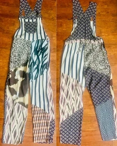 SACRED THREADS ANIMAL PRINT PATCHWORK OVERALL PULLOVER DAMEN GRÖSSE L/XL ~ NEU OHNE ETIKETT - Bild 1 von 12