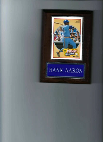 HANK AARON PLAQUE BASEBALL MILWAUKEE BRAVES MLB   C Cover
