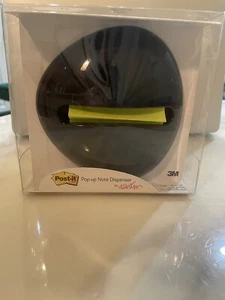 Post It Pop Up Note Dispenser 3m x Karim Rashid Pebble Collection Black Weighted - Picture 1 of 10