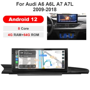 Android 12 Coche GPS Radio Estéreo Carplay Bluetooth Para Audi A6 A6L A7 A7L 2009-18 - Imagen 1 de 12