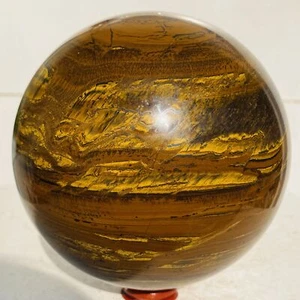 Natural tiger's eye ball quartz crystals sphere gem reiki healing 3400g - Picture 1 of 15