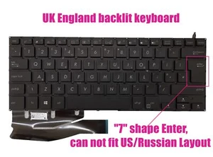 Teclado retroiluminado Reino Unido para ASUS TP410U TP410UA TP410UF TP410UR TP410URR TP410UAR - Imagen 1 de 1