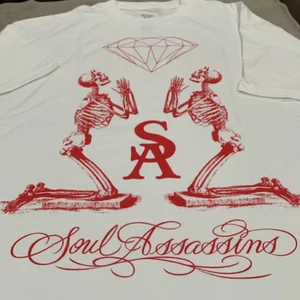 Camiseta blanca de algodón Soul Assassins Music For Lovers talla completa JK712 - Imagen 1 de 3