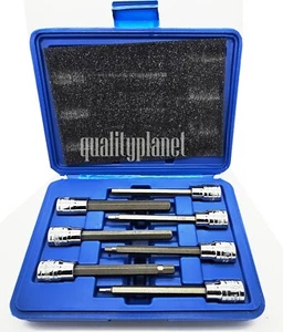 7 pcs 3/8" Drive Hex Key Wrench Bit Socket Allen Wrench Extra Long set Metric MM - Picture 1 of 1