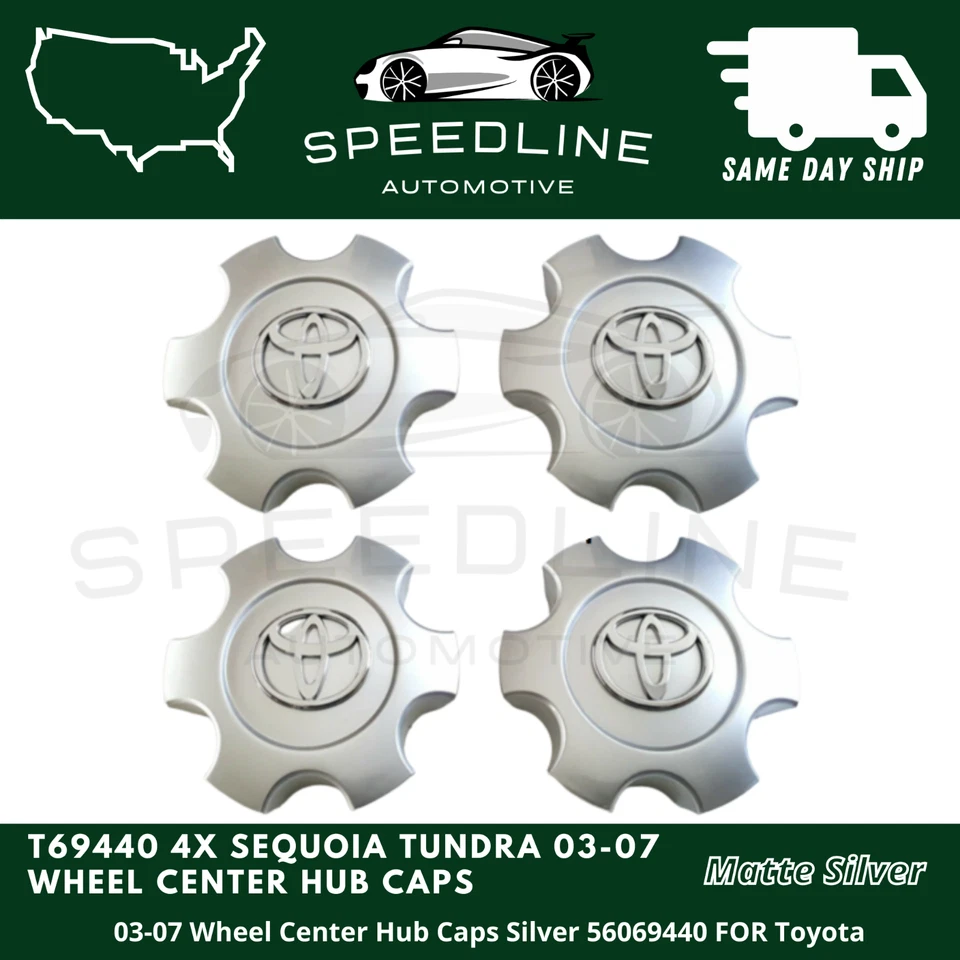2x Sequoia Tundra 03-07 Wheel Rims Center Hub Caps 56069440 for Toyota T69440