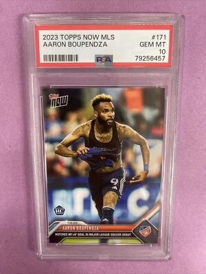 2023 Topps Now MLS Aaron Boupenoza #171 RC Rookie PSA 10 GEM MT (R1) - Image 1 of 3