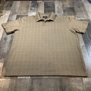 Van Heusen Mens Size XL Green Plaid Polo Collared Short Sleeve Shirt - Picture 1 of 3