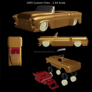 1:64 Scale 1955 Custom Chev Model Kit, Un-assembled - Picture 1 of 1
