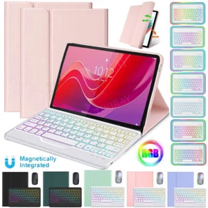For Lenovo Tab M11 TB330FU/331FC 11" 2024 RGB Backlit Keyboard Mouse Case Cover - Picture 1 of 41