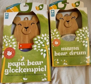 Lot Of 2 Award-Winning Momma Bear Drum & Papa Bear Glockenspiel with Mallet. New - Picture 1 of 1