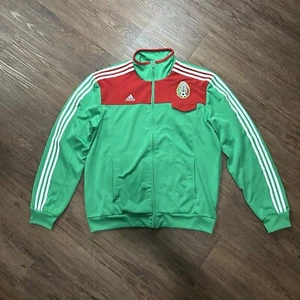Vintage 90s Adidas Mexico Soccer Futbol Track Jacket Mens Size 2XL RARE - Picture 1 of 11