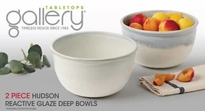 Tabletops Gallery Hudson reactive glaze 2pc deep serving bowl set - Imagen 1 de 6