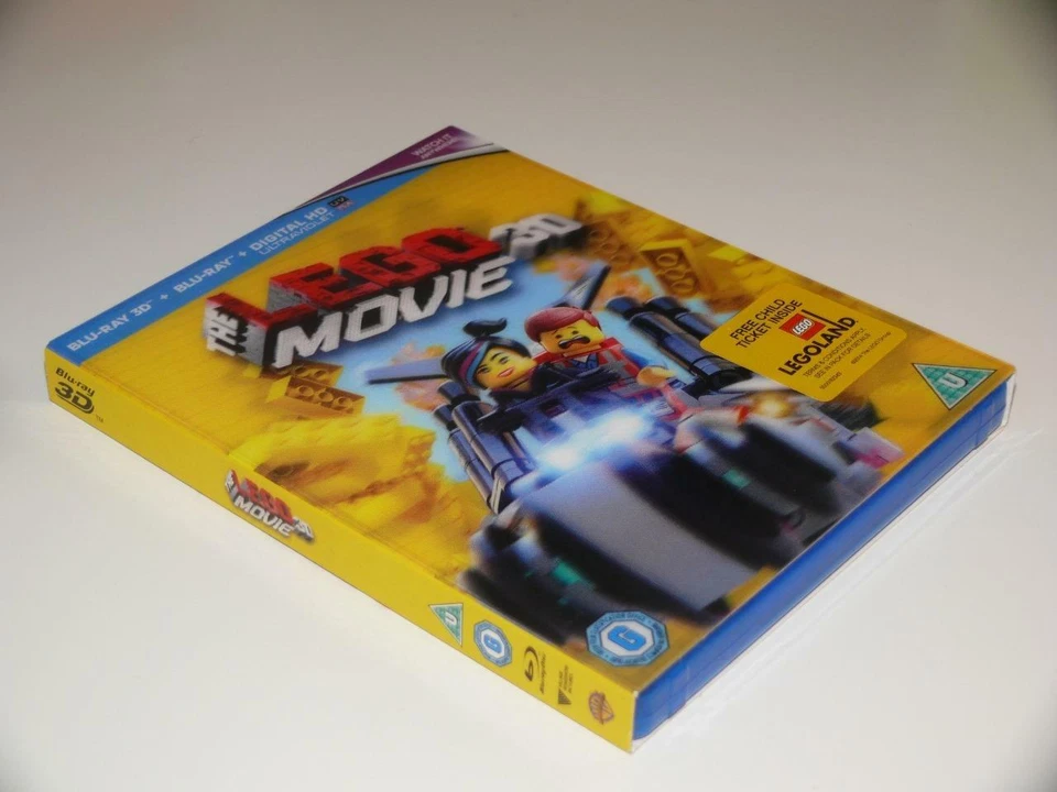 Blu-Ray + 3D ~ The Lego Movie ~ Pratt / Ferrell / Banks ~ Lenticular Sleeve - Image 1 of 1