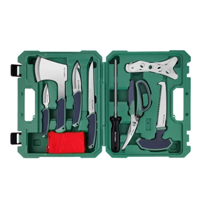 10PCS Hunting Deer Knife Hunting Field Dressing Kit Butcher Game Processing Kits - Image 1 of 4