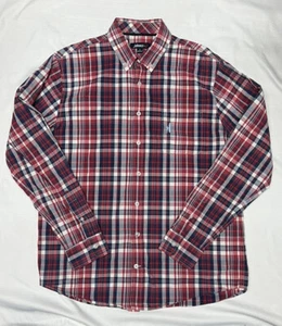 Camisa de hombre Johnnie-O a cuadros con botones manga larga cuello grande - Imagen 1 de 8