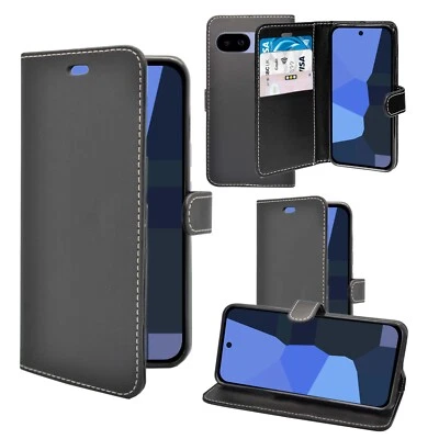 For Google Pixel 9a Phone Case Wallet Flip Pouch PU Leather Kickstand Card Cover - Image 1 of 4