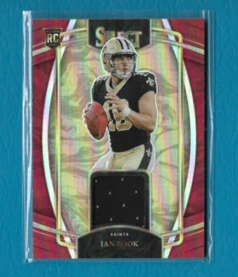 2021 Panini Select Swatches IAN BOOK Red Prizm Patch Rookie RC, Saints #RSW-IBO - Image 1 of 2