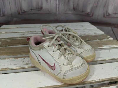 nike lace shoes walking sz 4.5 toddler pink girl sneakers - Image 1 of 4