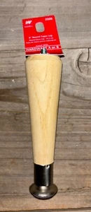 1 Round Wooden 6” Tapered Legs Waddell-2506 Unstained New Replacement Leg - Picture 1 of 3