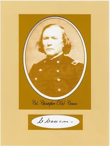 KIT CARSON 8 x 10 REPRINT PHOTO & REPRINT AUTOGRAPH ON GLOSSY PHOTO PAPER - Picture 1 of 1