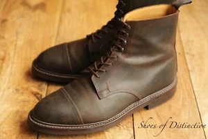 Crockett & Jones Coniston Brown Rough-Out Suede Boots Shoes Mens UK 8 E US 9 - Picture 1 of 9