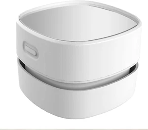 Cordless Mini Desktop Vacuum Cleaner - 90 Min Runtime, 360º Rotatable, White - Picture 1 of 12