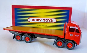 Promod Ruby Toys Scammell rígido 8 cama plana British Road Services rojo RT51B - Imagen 1 de 2