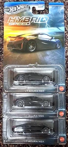 SET BESTEHEND AUS 3 - Hot Wheels Sliver Series Hybrid Speed 2017 Acura NSX Metal Base - Bild 1 von 2