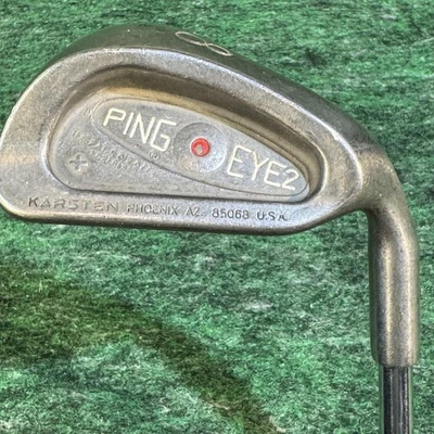 Vintage PING Eye+ 2 8 Iron Red Dot KT Steel Shaft Golf Club Single USA Karsten - Image 1 of 4