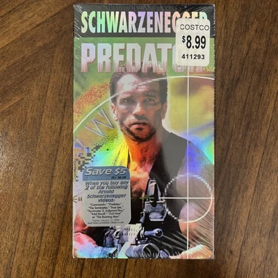 Predator  1987 VHS tape  holo foil cover Arnold Schwarzenegger - SEALED NEW - Image 1 of 4