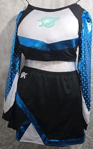 Women Maddy Cheerleader Costume 2 Pieces Top Skirt Sets Cosplay Cheer Outfit - Picture 1 of 7