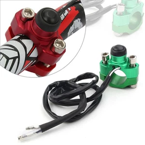 1x Universal Rotating Bar Clamp Start Stop Kill Switch Button For 22mm Handlebar - Foto 1 di 9