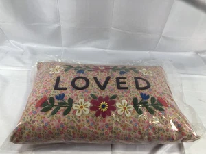 Natural Life Loved Dekokissen mit Blumenstickerei - Bild 1 von 5