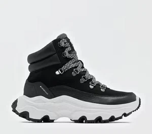 SOREL Kinetic Conquest Waterproof Hiking Shoes Boot Black Leather Women’s 9 NEW - Picture 1 of 8