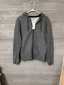 Lacoste Men's Pullover Hoodie Alligator Logo Gray New Crocodile Full Zip Small - Picture 1 of 7