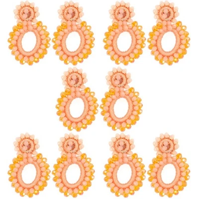  5 Pairs Statement Tropfen Ohrringe Perlenohrringe Handgefertigte - Bild 1 von 4