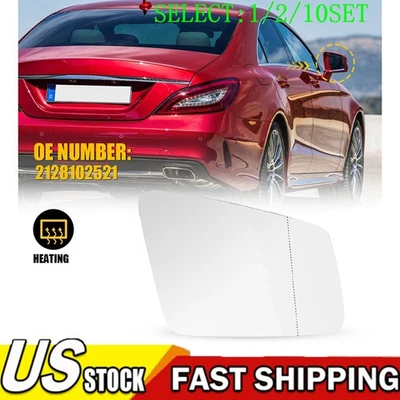 Right Mirror Glass Heated Fits Mercedes-Benz C250 CL550 CLS400 E63 S350 1~10X Foto 1 de 4