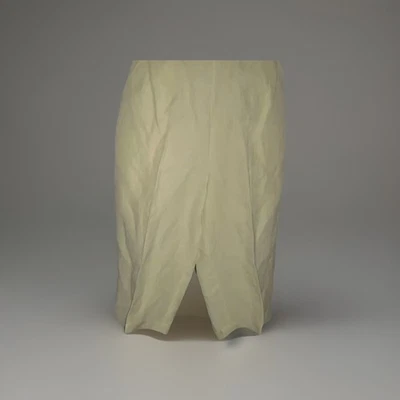 Capris feminino vintage Tommy Bahama linho seda amarelo tamanho 8 - Imagem 1 de 4