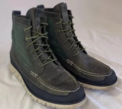 Cole Haan Zerogrand Tall Green Leather Boots Z2133* Men's Size 8 M - Image 1 of 4