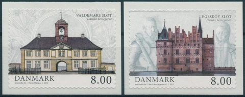 Denmark Stamps 2013 MNH Manor Houses Egeskov Castle Architecture 2v S/A Set Cover