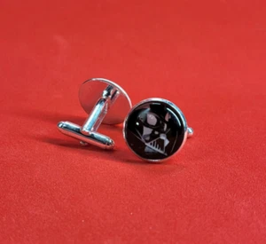Darth Vader Cufflinks - Gift for Star Wars Fans - Dark Side Mens Formal Wear - Picture 1 of 6