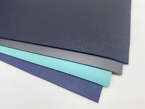 Clearance - veg tan leather craft, offcuts, remnants - Blue & by weight