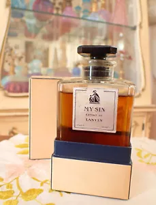 VTG 1930s ORIGINAL Jeanne Lanvin MY SIN Extrait Parfum 8 Oz 225g Splash w Evap - Picture 1 of 24